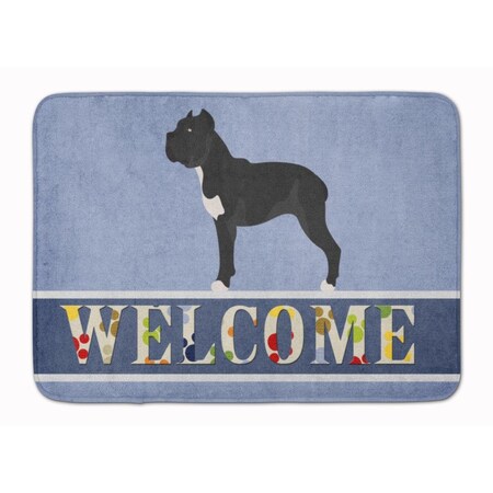 Carolines Treasures Cane Corso Welcome Machine Washable Memory Foam Mat BB8345RUG